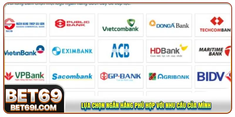 Lựa chọn ngân hàng phù hợp với nhu cầu của mình 